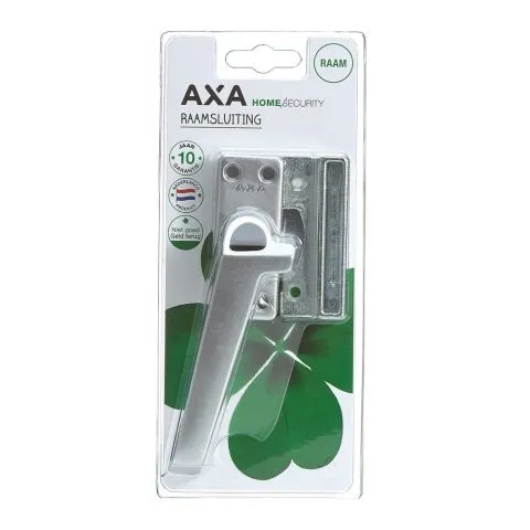 AXA RAAMSLUITING OPLENGTEG  ALUMINIUM  LINKS  VERGRENDELING DRUKKNOP  GEëLOXEERD