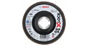 BOSCH X-LOCK Lamellenslijpschijven van het Best for Metal systeem Ø 115 mm, G 80, X571, gebogen uitvoering, kunststof 2608621765