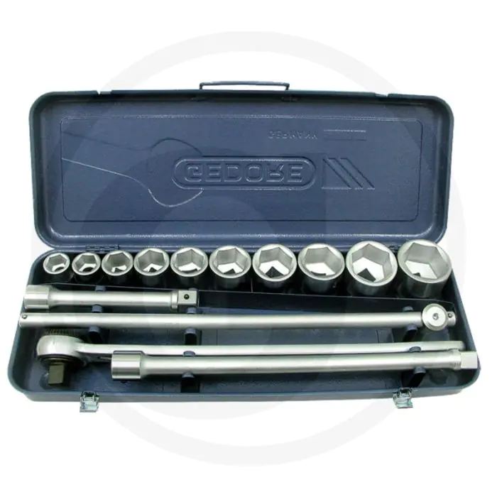 Gedore gedore dopsleutelset 3/4", 14-delig in blauwe koffer