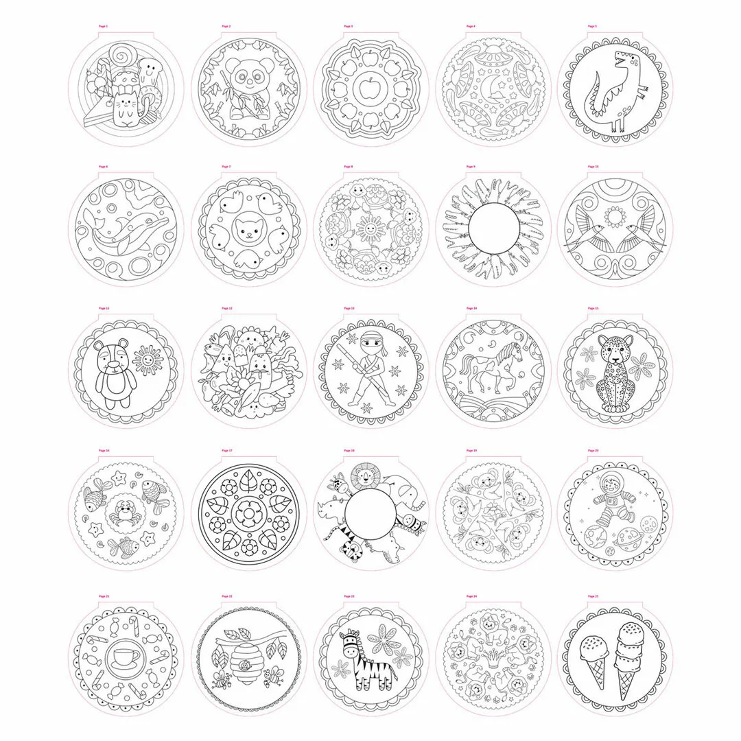 Mandala Kleurboek, 25 Kleurplaten