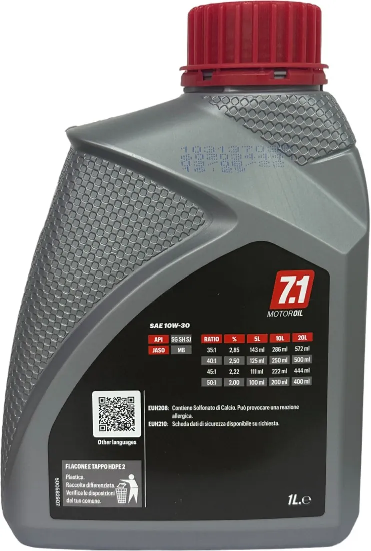Motorolie 10W30 Synthetische olie 1L fles Malossi 7614053