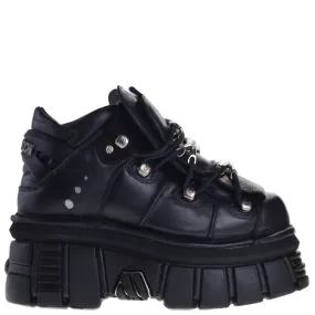 New Rock M-106-S29 Halfhoge veterschoenen Zwart