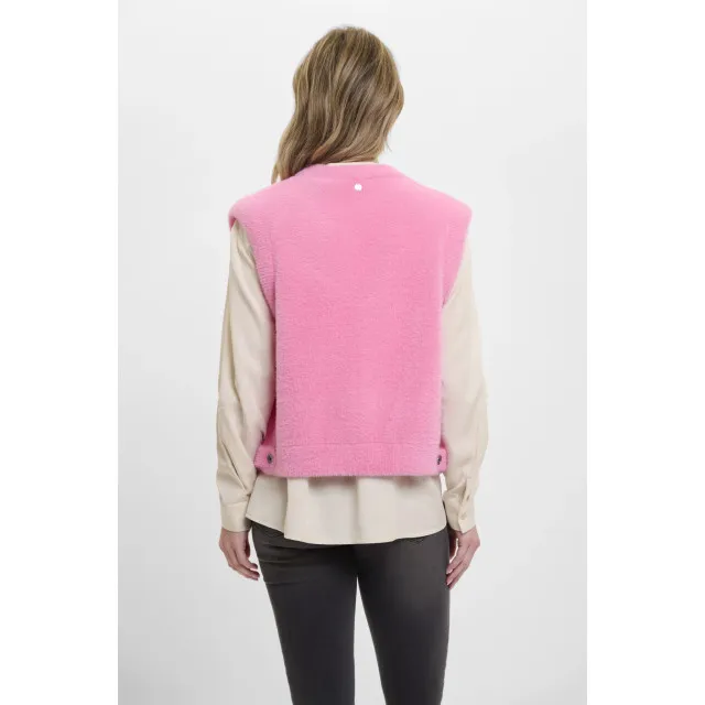 Rino & Pelle Elona.5002520 rino en pelle short waistcoat bright pink