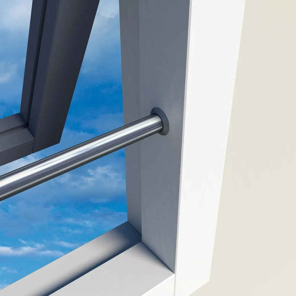 SECUBAR MASSIEF RVS BARRIERESTANG 16MM/L99 CM BLANK RVS 99CM