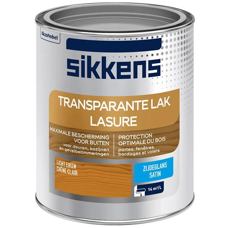 Sikkens buitenlak transparant zijdeglans licht eik 006 750 ml