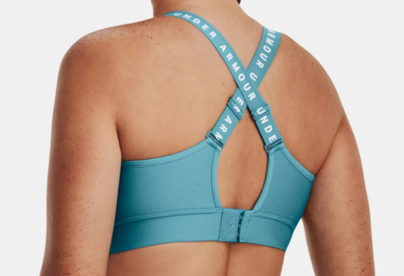 UNDER ARMOUR SPORTBH INFINITY MID COVERED BLAUW