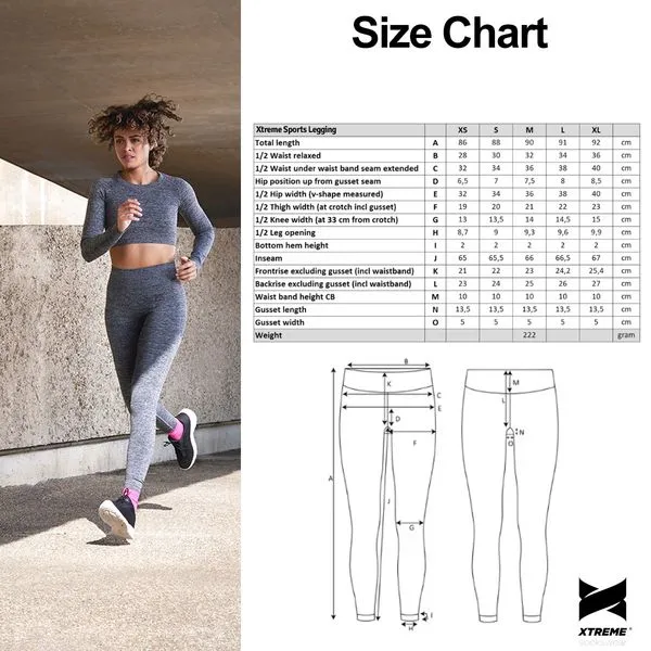 XTREME SPORTSWEAR DAMES SPORTSET  SPORTLEGGING + SPORT CROPTOP  BLAUW   